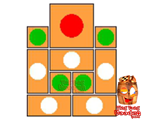 try to solve the khun pan wooden game with the template for 97 steps to solve the wooden puzzle