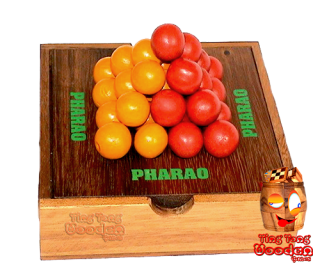 Pylos strategy game the pharaoh pyramid with 30 wooden balls from monkey pod wood thai wooden games