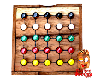 Clored sudoku five different ein colour sudoku for children from monkey pod thai wooden games