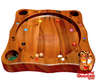 Tiroler Roulette  Twister Roulette, Kreisel und Kugel Spiel Monkey Pod wooden games Thailand