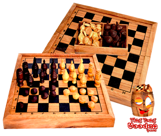 Thai chess game with thai wooden chess pieces wooden games thailand