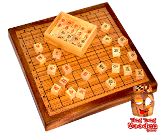 Japanese chess game wooden board game box monkey pod wooden games Thailand