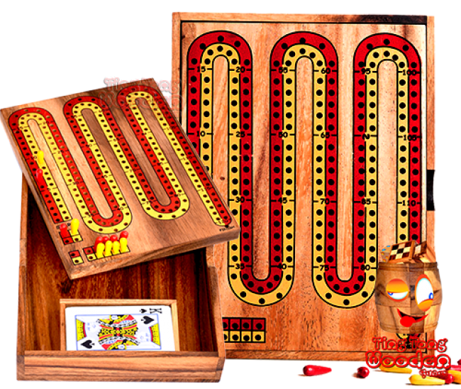 Cribbage 2 Player Wooden Board Game