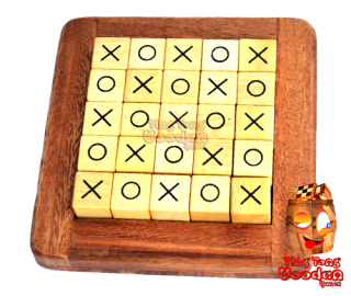 เกมกลยุทธ์ Quixo Cross Road หรือ Tic Tac Toe ทำจากไม้สำหรับ 2 ท่าน Monkey Pod Thailand