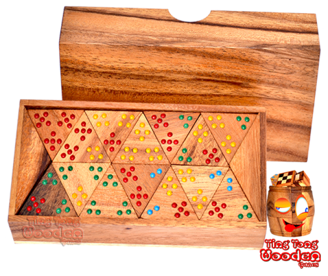 triomino or tri domino xl jumbo wooden game dominoes extra large triomino wooden games Thailand