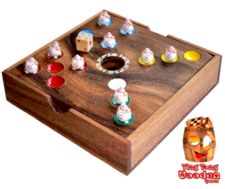 trou de porc le jeu de dés gros trou aussi connu sous le nom de jeu de porc jeux en bois thaïlandais