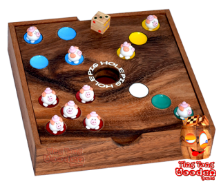 pig hole the big hole dice game the pig game for whole family thai wooden games