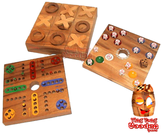 pig hole dice game big hole collection with tic tac toe and ludo samanea thai wooden games
