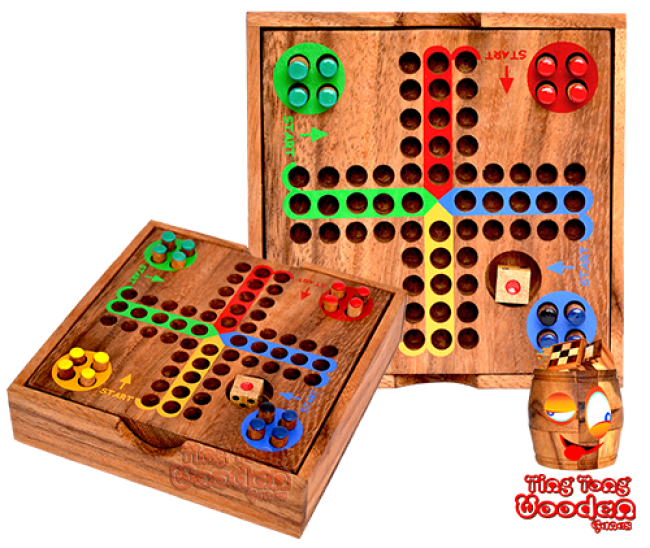 gra w kości ludjamgo w małym drewnianym pudełku dla podróżujących małpia gra pod tajlandia
