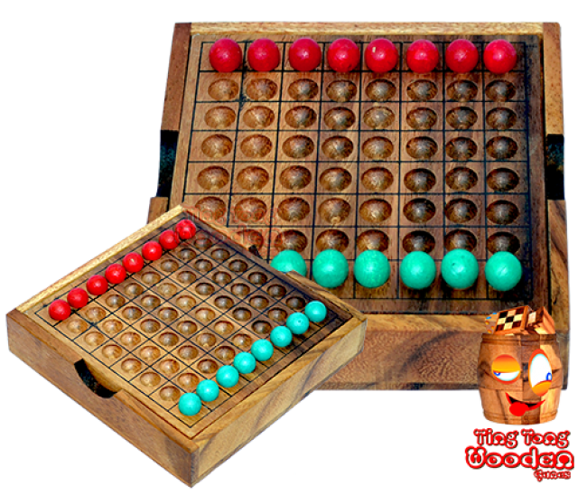 thai checker strategy game in wooden box monkey pod thai wooden games