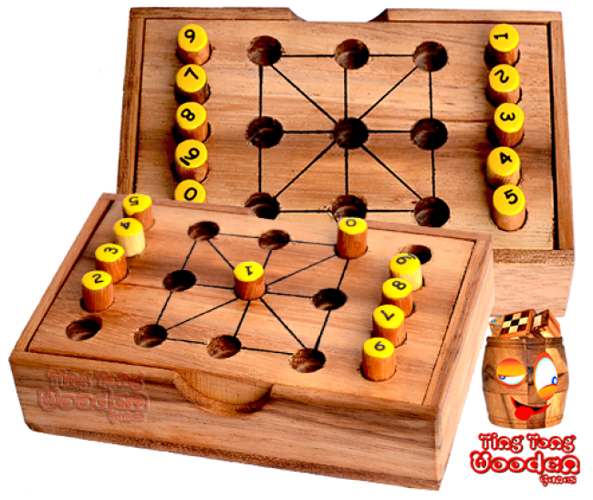 tic-tac-toe + digits 9 math game